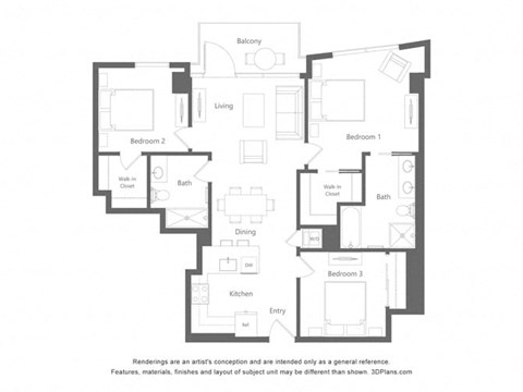 the floor plan of the apartments